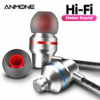 ANMONE przewodowe słuchawki douszne 3.5mm w uchu słuchawki sportowe słuchawki z mikrofonem Bass Stereo słuchawki dla iphone 7 11 pro xiaomi 1